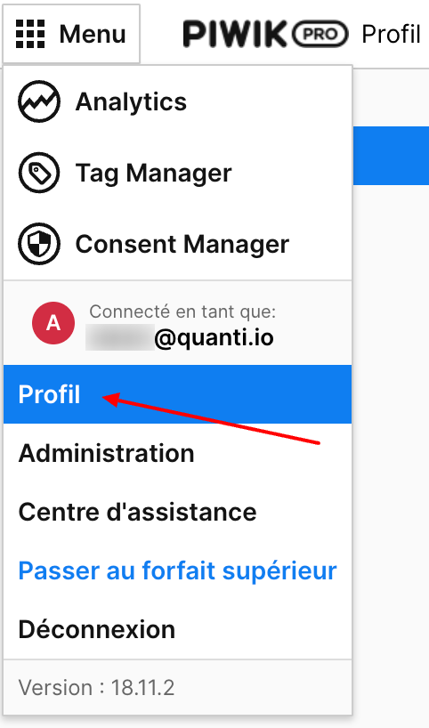 Piwik account admin access