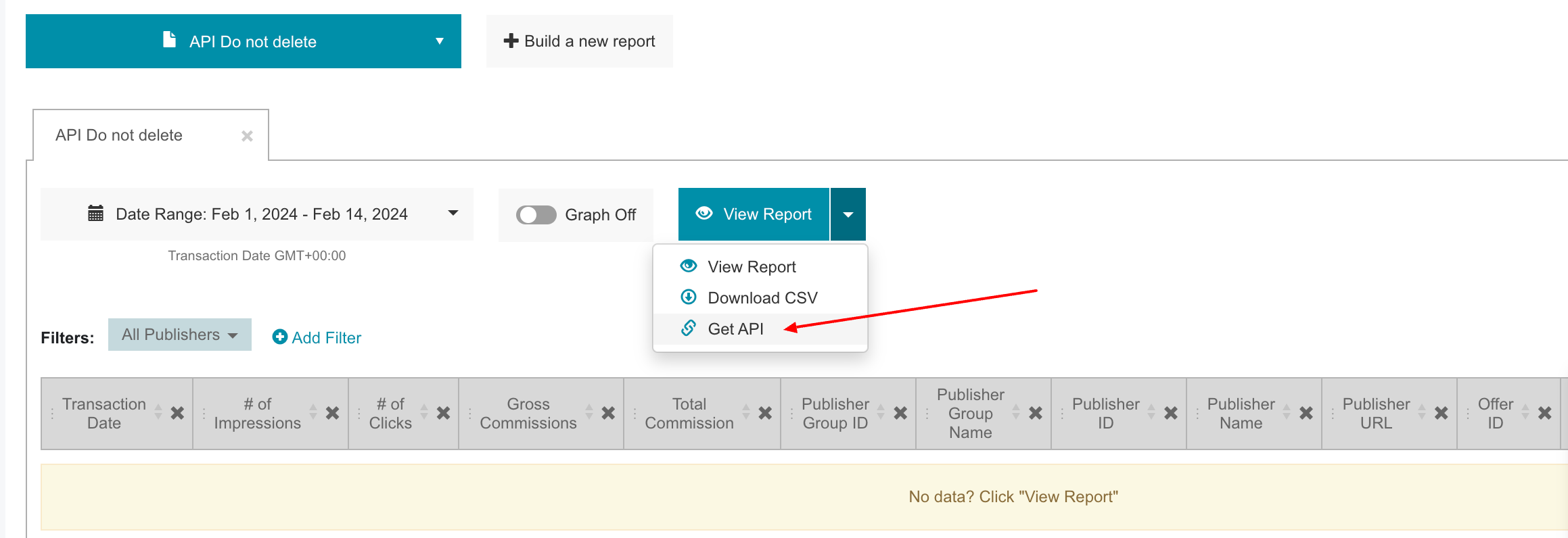 Access path to the generated link